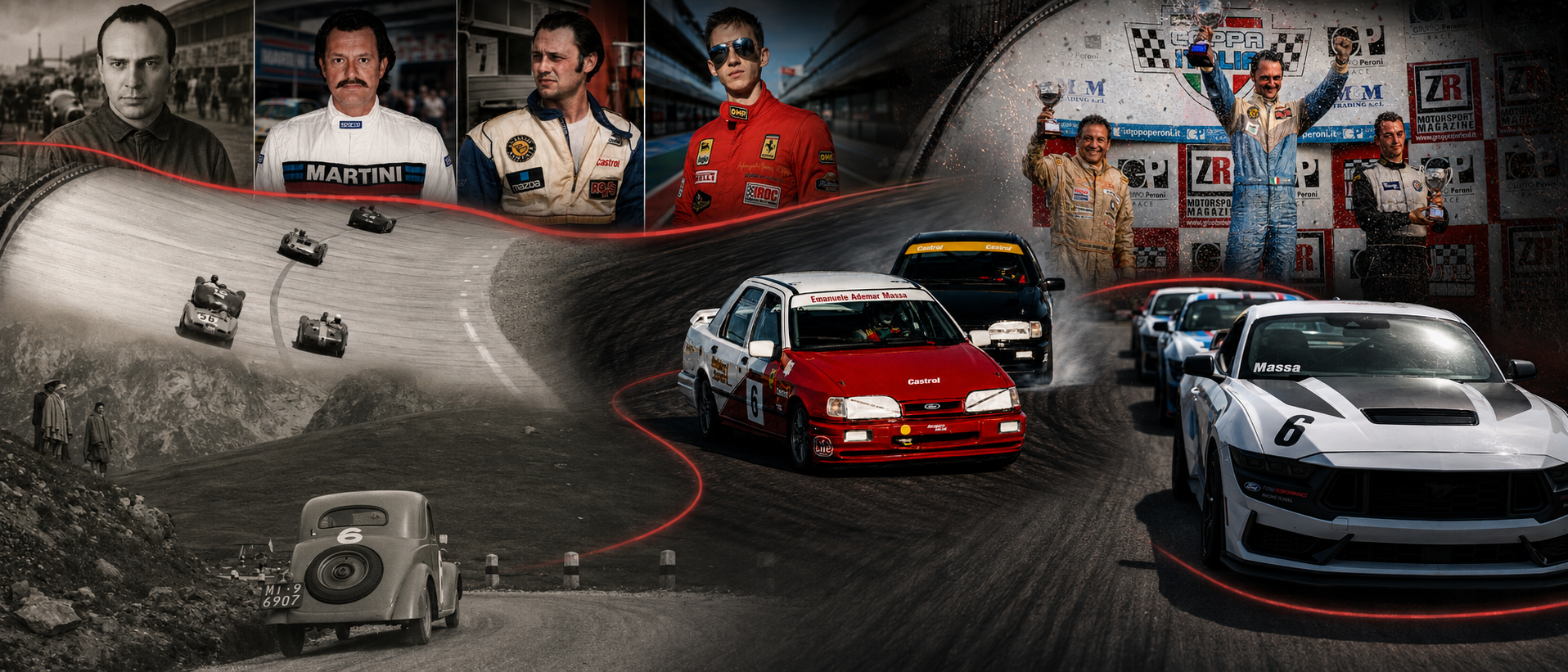 Collage representing contact, archive, and partnership context for 4th Gen Racing.